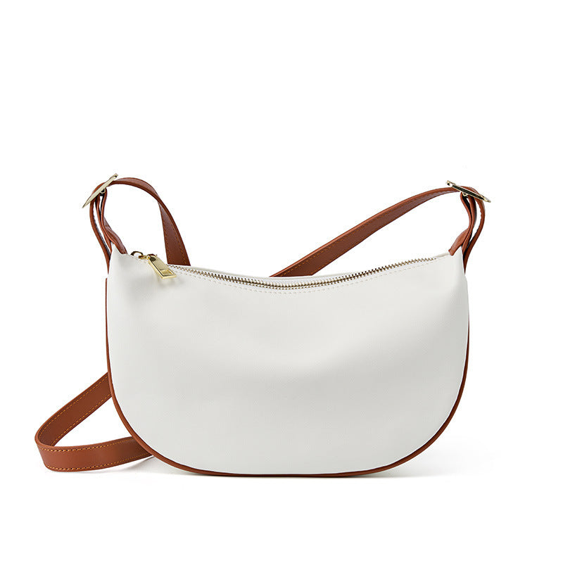 Ladies Cuir Véritable Sac Rétro Dumpling