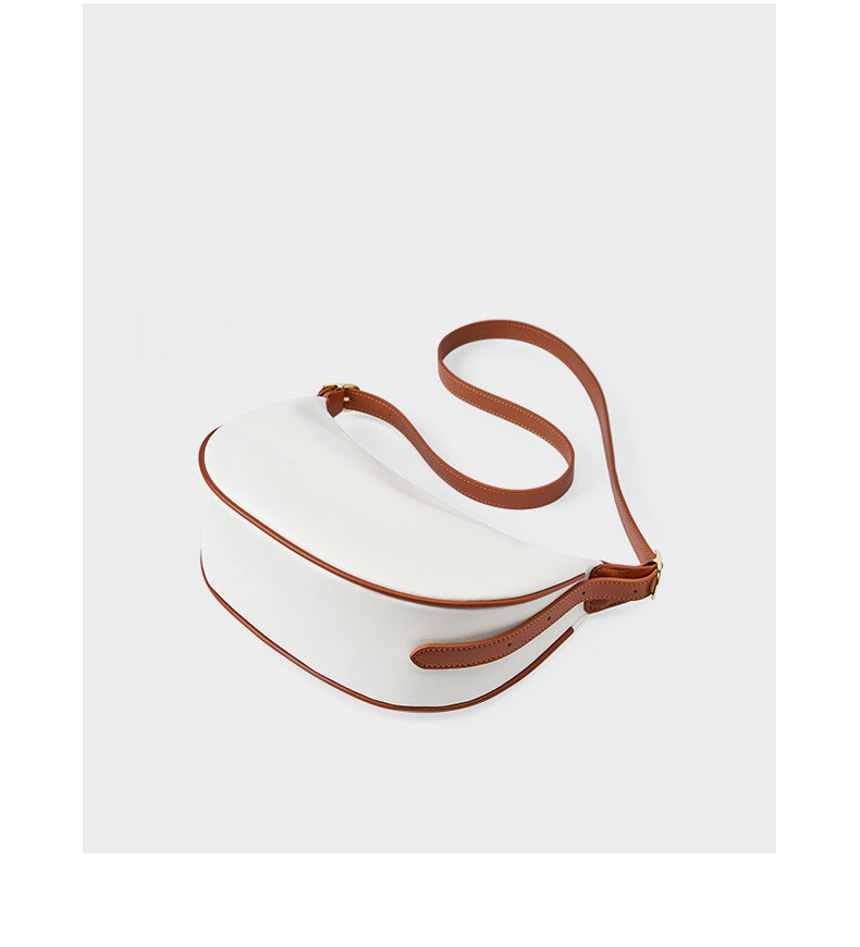 Ladies Cuir Véritable Sac Rétro Dumpling