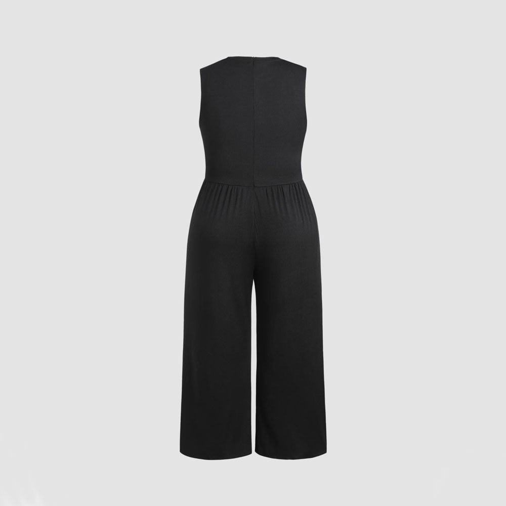Atikmode Combinaison Noire Polyester Taille Mi-haute