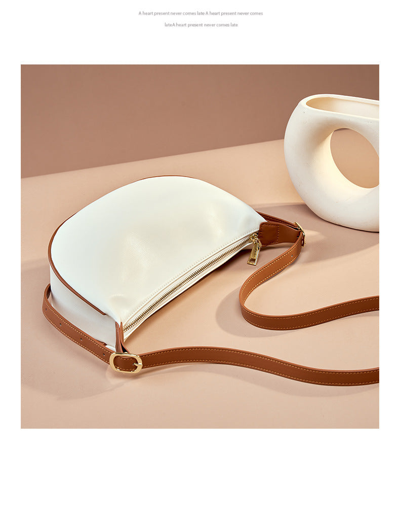 Ladies Cuir Véritable Sac Rétro Dumpling