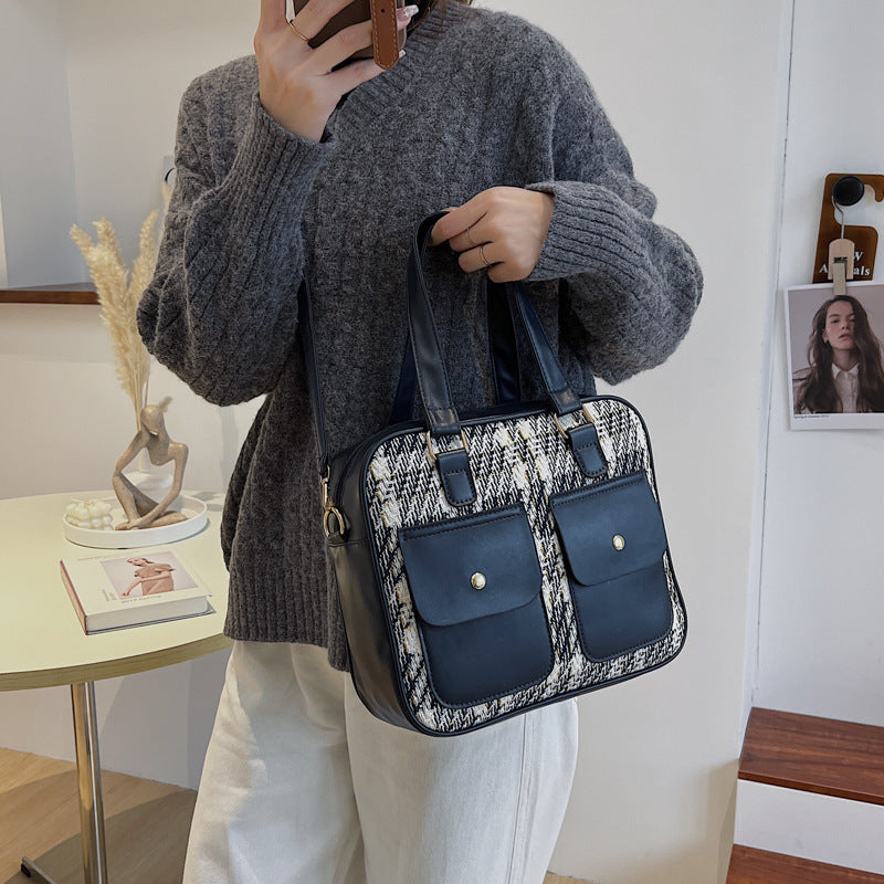 Ladies PU Sac Épaule Grande Capacité