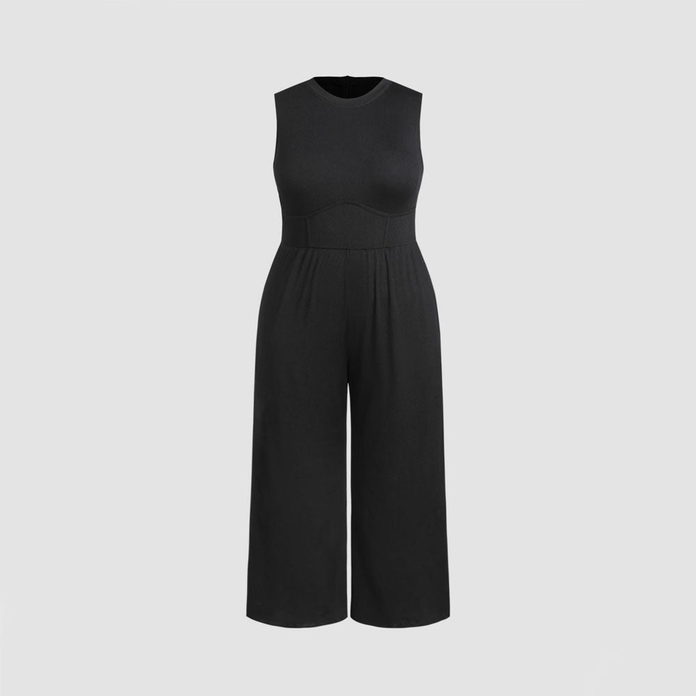 Atikmode Combinaison Noire Polyester Taille Mi-haute